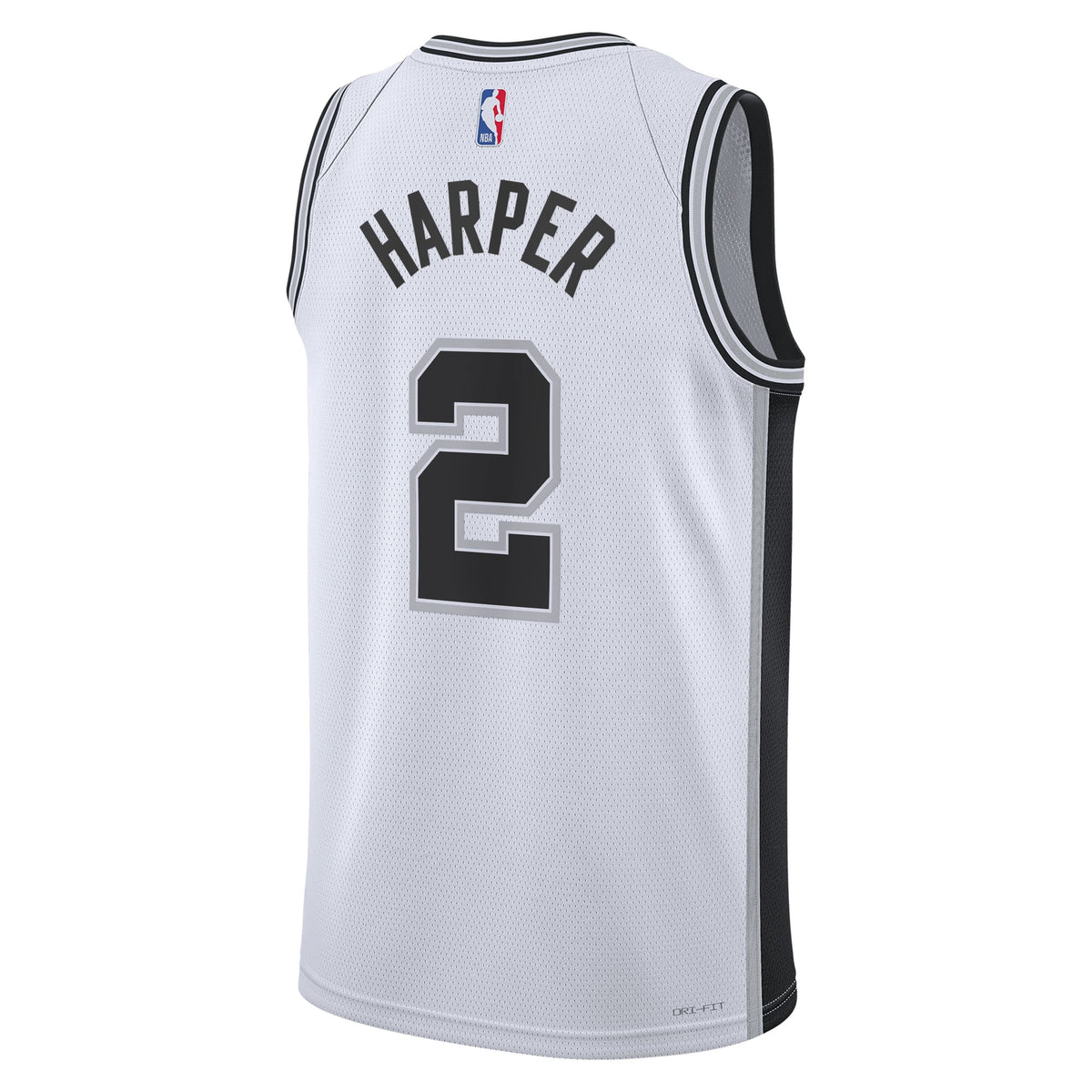 San Antonio Spurs Nike Association Edition Swingman Jersey NBA 2025 First Round Draft Pick - White - Dylan Harper - Unisex