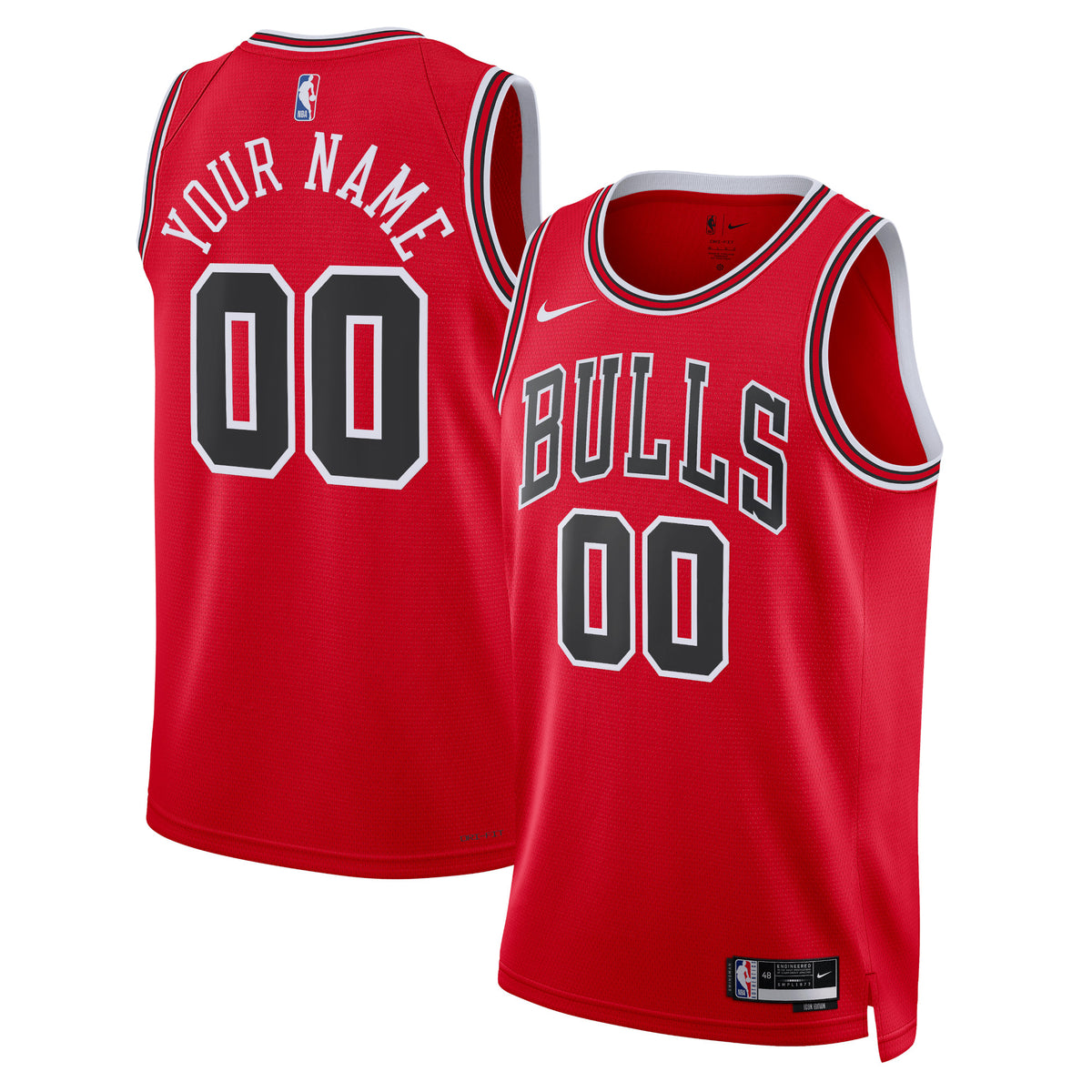 Chicago Bulls Nike Icon Swingman Jersey - Custom - Unisex