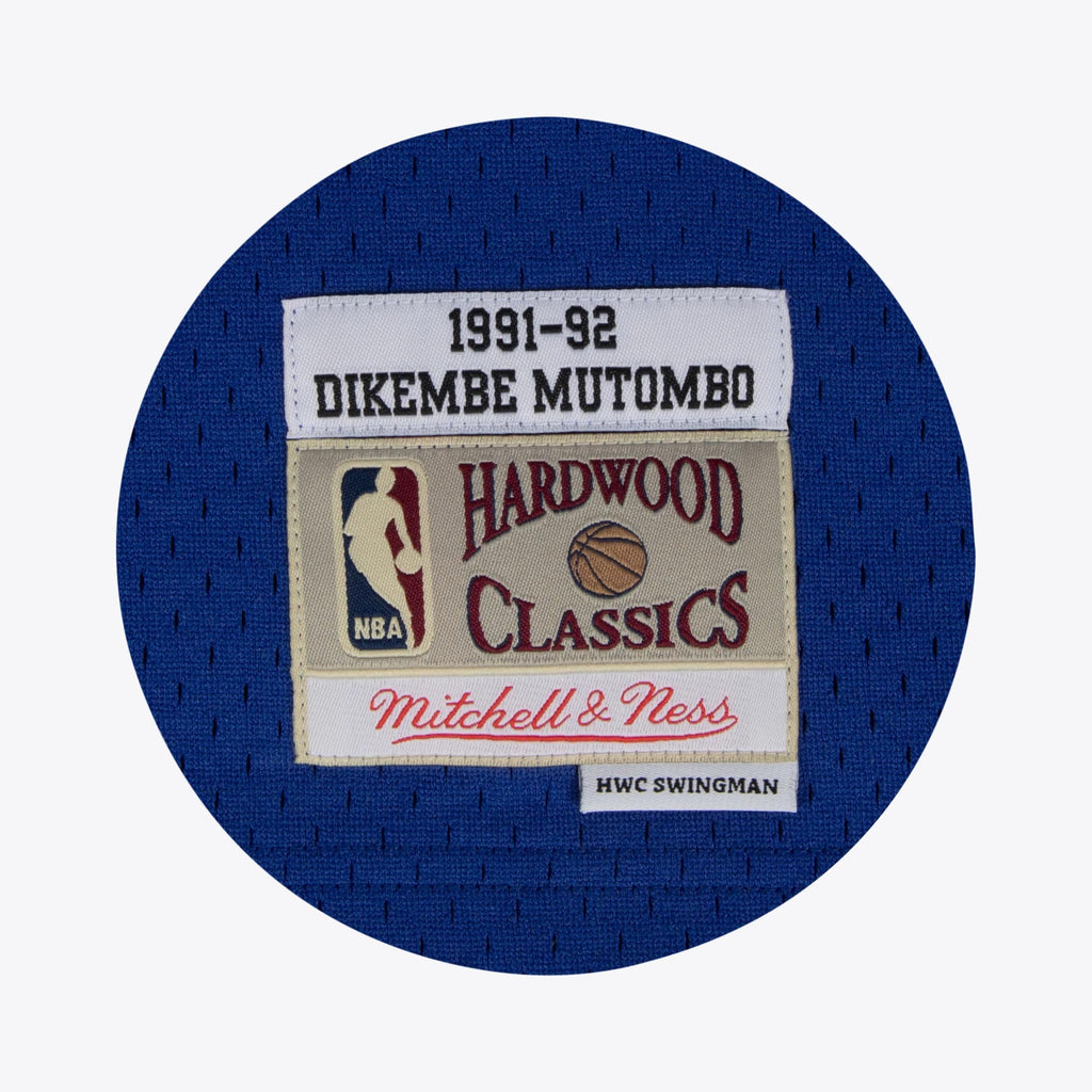 Denver Nuggets Dikembe Mutombo 1991 Hardwood Classics Home Swingman Jersey By Mitchell & Ness - White
