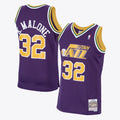 Utah Jazz Karl Malone 1991 Hardwood Classics Road Swingman Jersey by Mitchell & Ness - Purple
